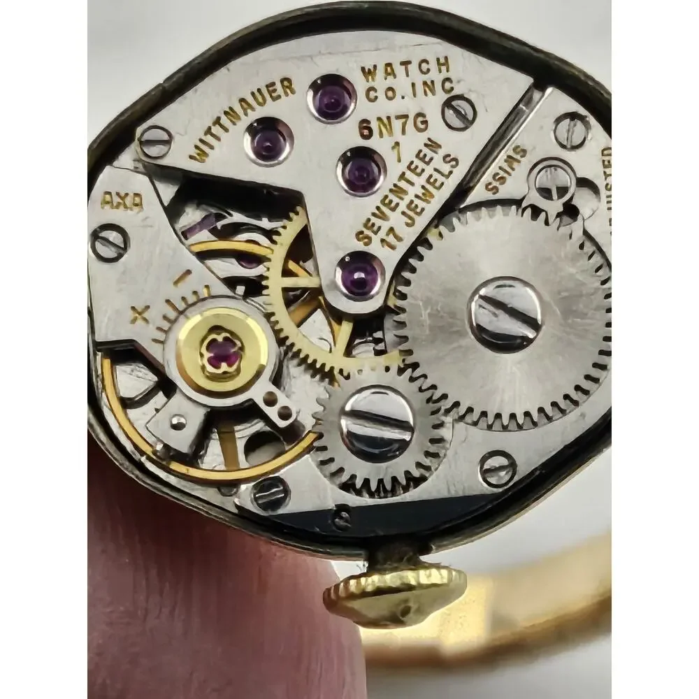 Vintage Ladies Wittnauer 10k Plated Watch & Band 17 Jewels Expansion Band Runs - Picture 12 of 16
